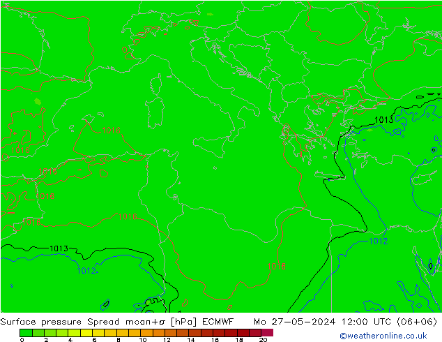 Yer basıncı Spread ECMWF Pzt 27.05.2024 12 UTC