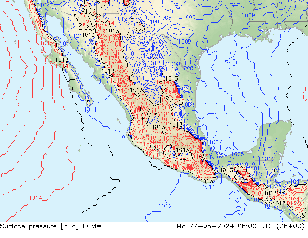 pression de l'air ECMWF lun 27.05.2024 06 UTC