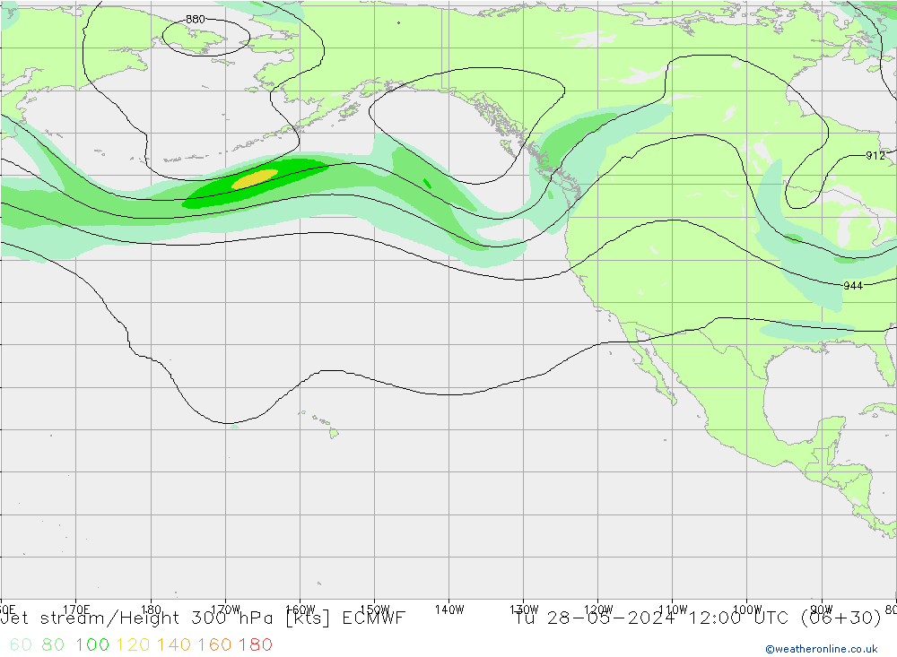 Jet stream ECMWF Ter 28.05.2024 12 UTC