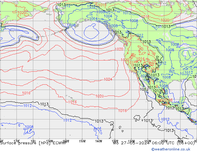 Surface pressure ECMWF Mo 27.05.2024 06 UTC