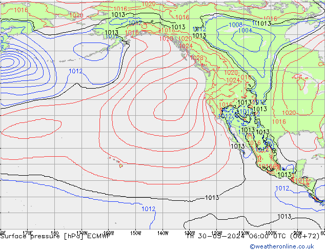 Luchtdruk (Grond) ECMWF do 30.05.2024 06 UTC