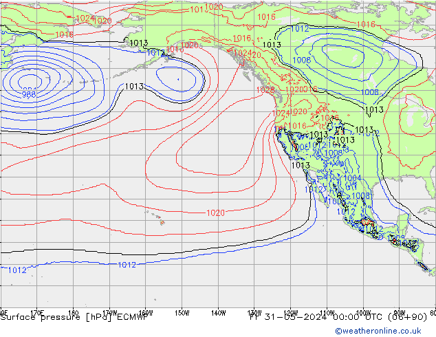 pression de l'air ECMWF ven 31.05.2024 00 UTC