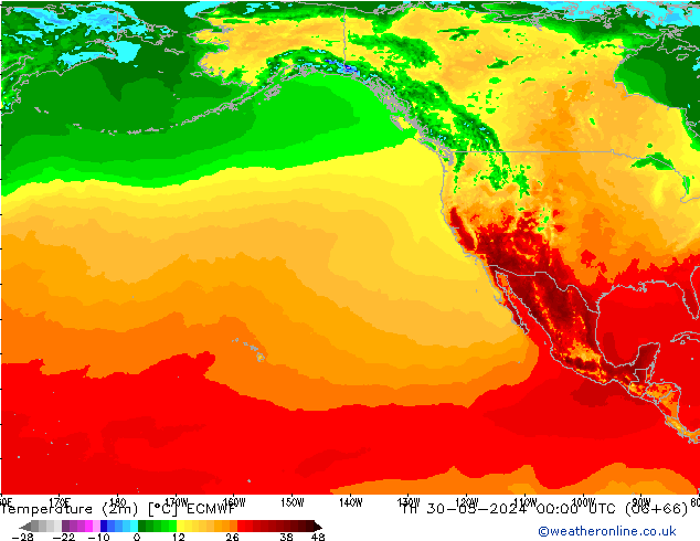 Temperature (2m) ECMWF Th 30.05.2024 00 UTC