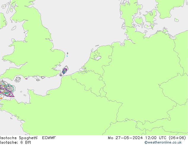 Isotachs Spaghetti ECMWF lun 27.05.2024 12 UTC