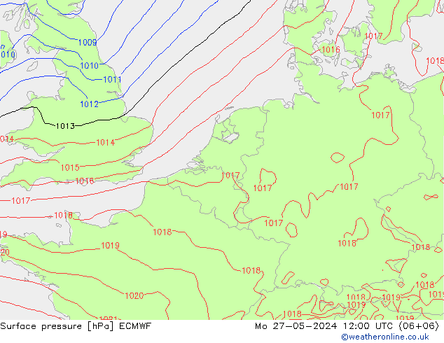 Yer basıncı ECMWF Pzt 27.05.2024 12 UTC