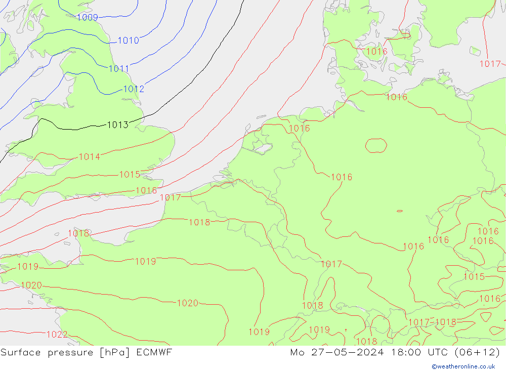 pression de l'air ECMWF lun 27.05.2024 18 UTC