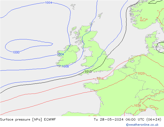 pression de l'air ECMWF mar 28.05.2024 06 UTC