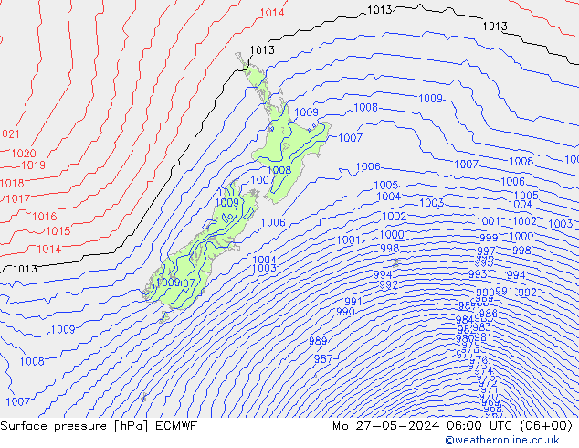 Yer basıncı ECMWF Pzt 27.05.2024 06 UTC