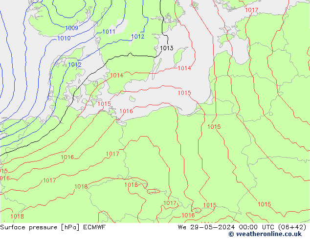 Yer basıncı ECMWF Çar 29.05.2024 00 UTC