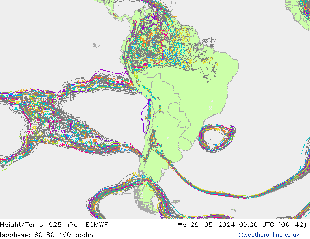 Hoogte/Temp. 925 hPa ECMWF wo 29.05.2024 00 UTC