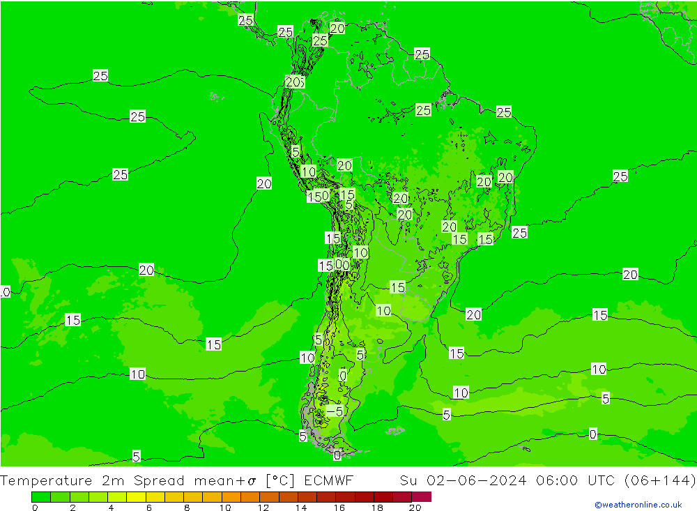     Spread ECMWF  02.06.2024 06 UTC