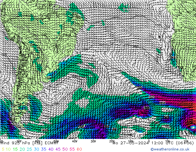 Wind 925 hPa ECMWF Mo 27.05.2024 12 UTC