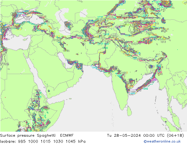 Surface pressure Spaghetti ECMWF Tu 28.05.2024 00 UTC