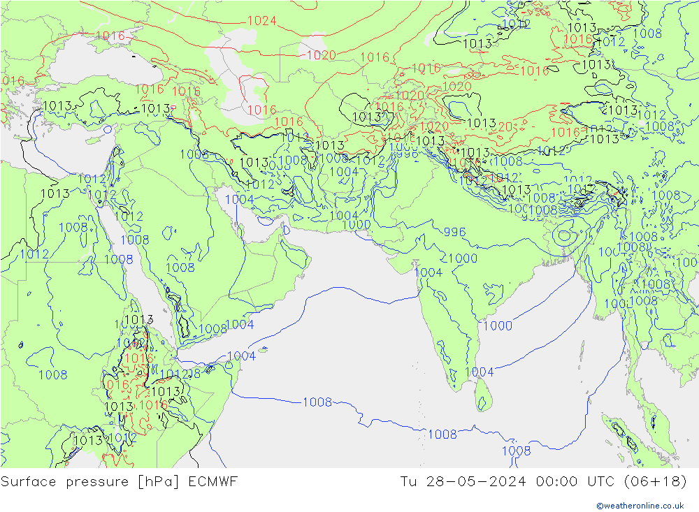 Surface pressure ECMWF Tu 28.05.2024 00 UTC