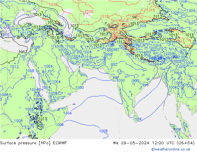 приземное давление ECMWF ср 29.05.2024 12 UTC