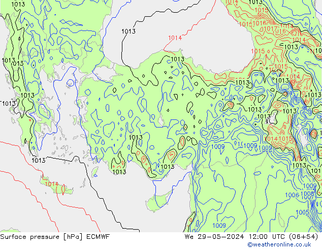 pression de l'air ECMWF mer 29.05.2024 12 UTC