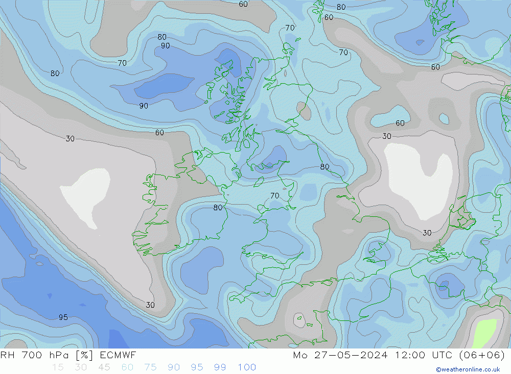 RV 700 hPa ECMWF ma 27.05.2024 12 UTC