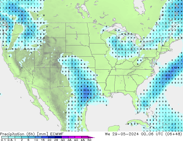 opad (6h) ECMWF śro. 29.05.2024 06 UTC