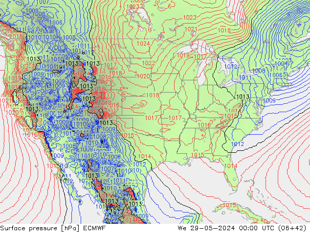 Bodendruck ECMWF Mi 29.05.2024 00 UTC