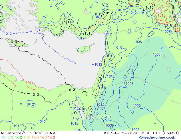 Jet stream/SLP ECMWF We 29.05.2024 18 UTC