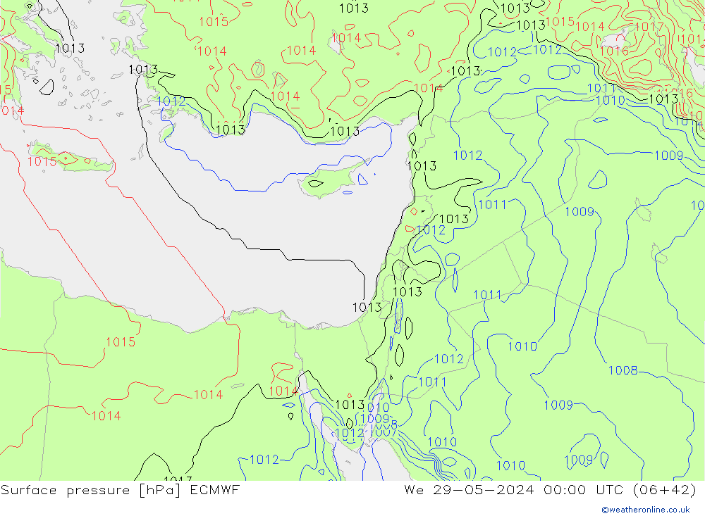 ciśnienie ECMWF śro. 29.05.2024 00 UTC