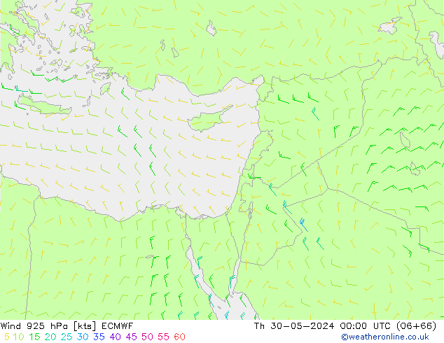 Wind 925 hPa ECMWF Th 30.05.2024 00 UTC