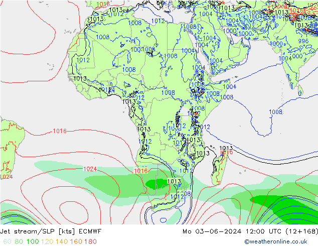 Jet stream ECMWF Seg 03.06.2024 12 UTC