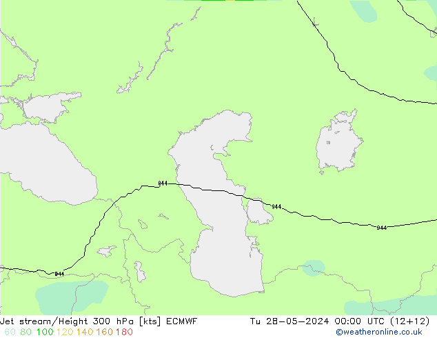 Jet stream ECMWF Ter 28.05.2024 00 UTC