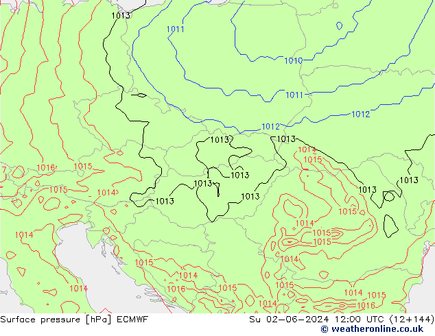 ciśnienie ECMWF nie. 02.06.2024 12 UTC