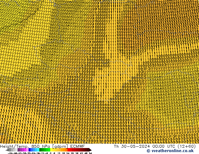 Height/Temp. 850 hPa ECMWF  30.05.2024 00 UTC