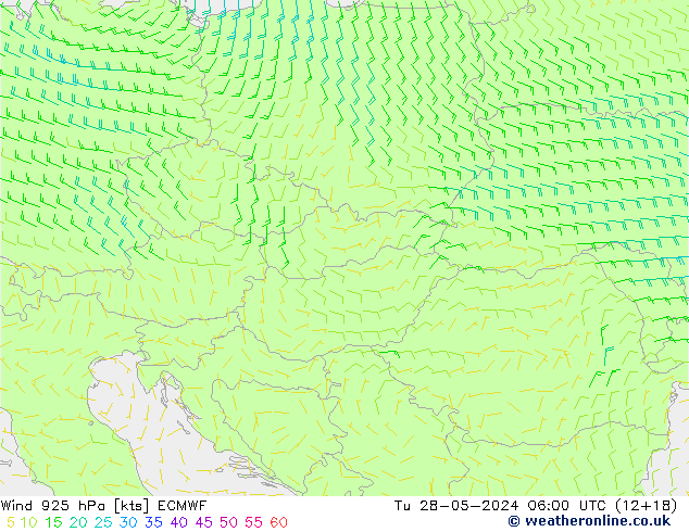 Vent 925 hPa ECMWF mar 28.05.2024 06 UTC