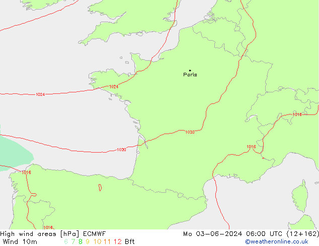 High wind areas ECMWF Seg 03.06.2024 06 UTC