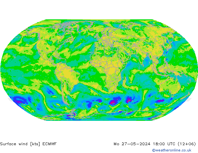 Bodenwind ECMWF Mo 27.05.2024 18 UTC