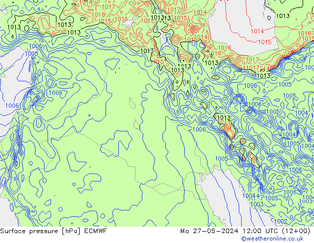 pression de l'air ECMWF lun 27.05.2024 12 UTC