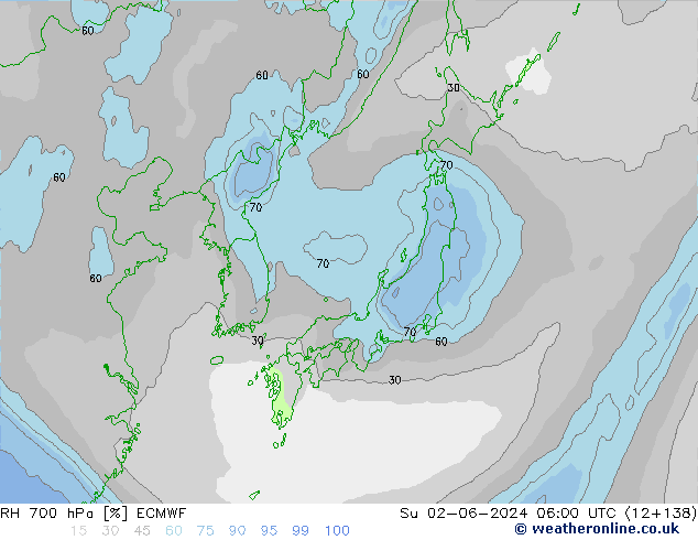 700 hPa Nispi Nem ECMWF Paz 02.06.2024 06 UTC