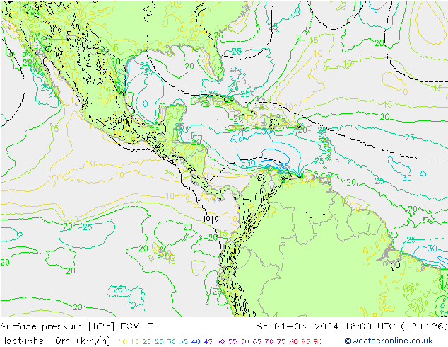 Isotachen (km/h) ECMWF za 01.06.2024 18 UTC