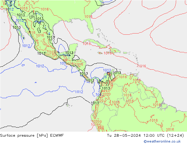 ciśnienie ECMWF wto. 28.05.2024 12 UTC