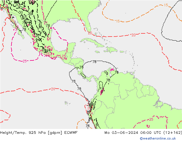 Height/Temp. 925 hPa ECMWF  03.06.2024 06 UTC