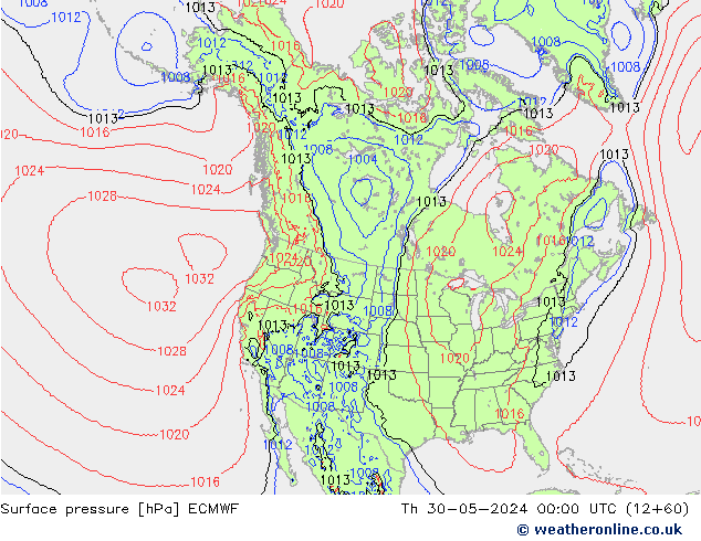 Bodendruck ECMWF Do 30.05.2024 00 UTC