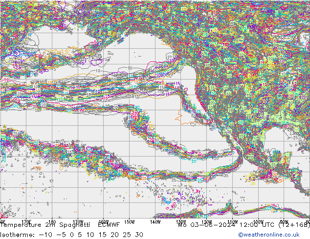 Temperatura 2m Spaghetti ECMWF Seg 03.06.2024 12 UTC