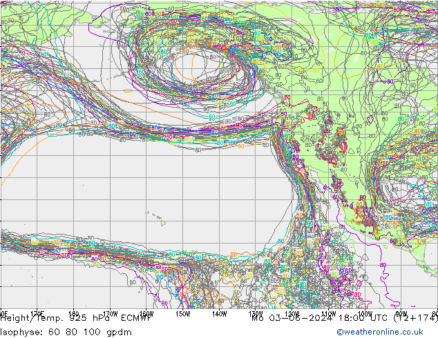 Height/Temp. 925 hPa ECMWF Mo 03.06.2024 18 UTC