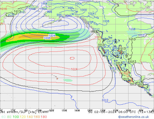 Jet stream/SLP ECMWF Ne 02.06.2024 06 UTC