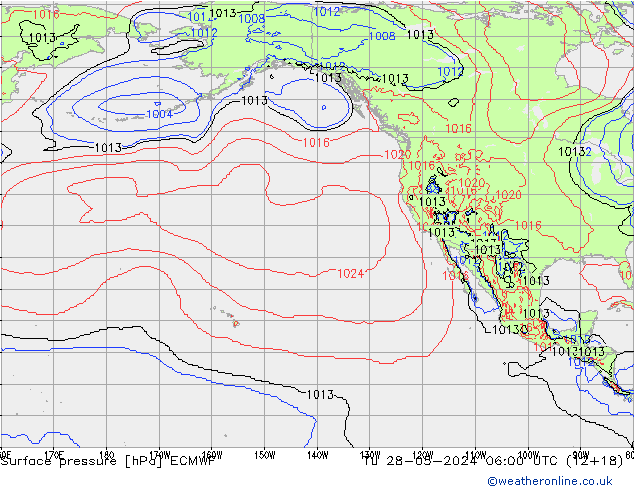 Yer basıncı ECMWF Sa 28.05.2024 06 UTC