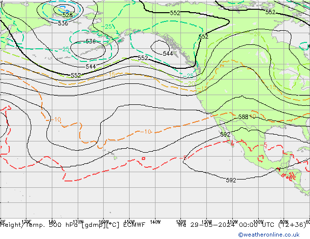 Height/Temp. 500 hPa ECMWF  29.05.2024 00 UTC