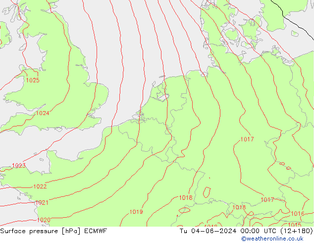 Bodendruck ECMWF Di 04.06.2024 00 UTC