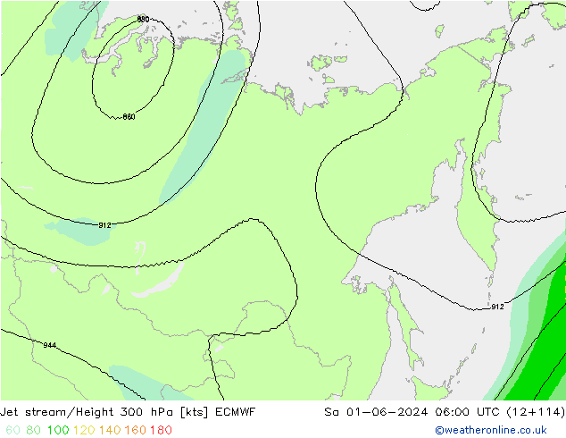 джет ECMWF сб 01.06.2024 06 UTC