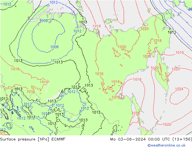 Yer basıncı ECMWF Pzt 03.06.2024 00 UTC