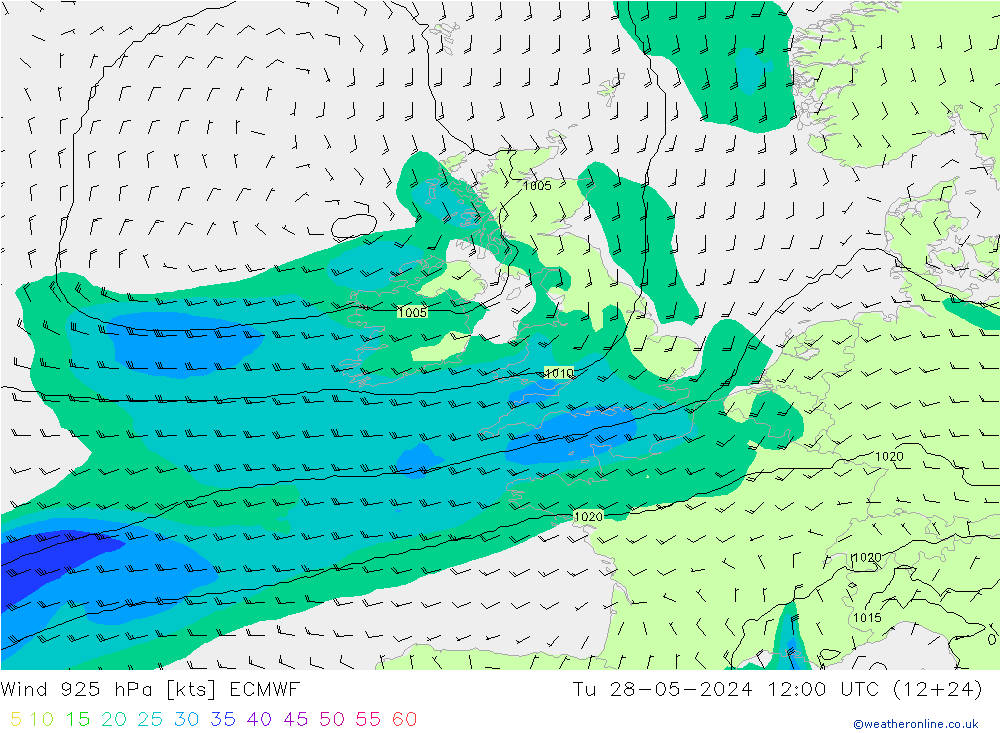  925 hPa ECMWF  28.05.2024 12 UTC