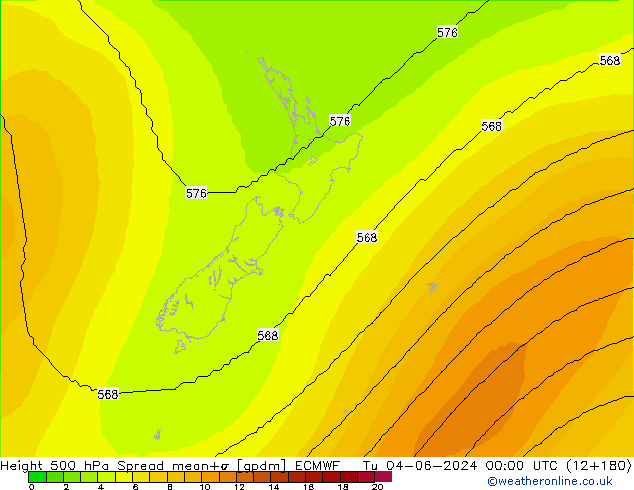 Height 500 hPa Spread ECMWF  04.06.2024 00 UTC