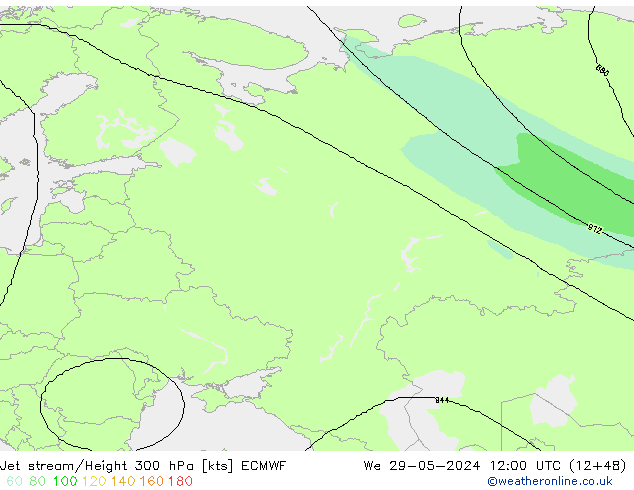 Jet stream/Height 300 hPa ECMWF St 29.05.2024 12 UTC